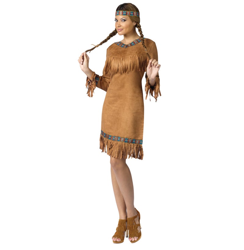 Fun World womens Native American Costume, Brown, Small Medium 2-8 US - Image 1